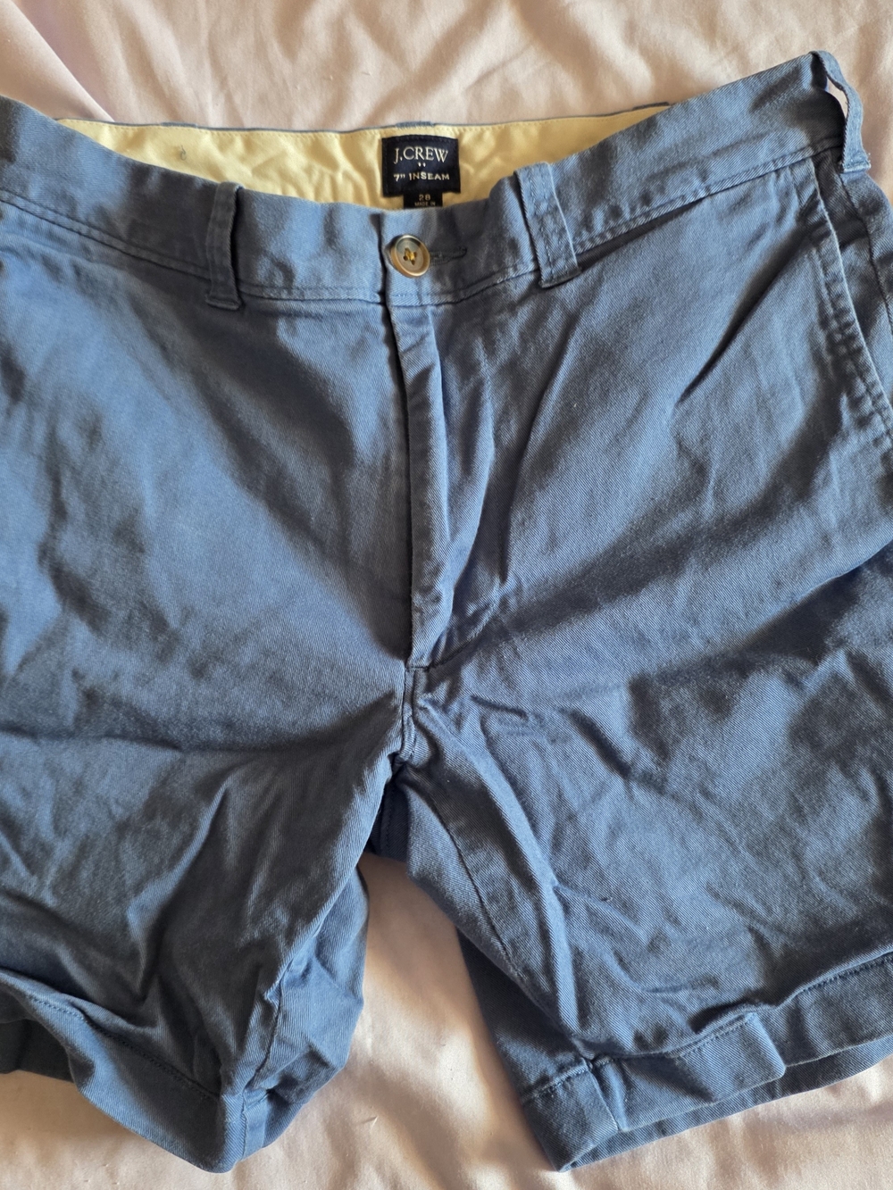 J. Crew Men’s Slate Blue Flat-Front Chino Shorts